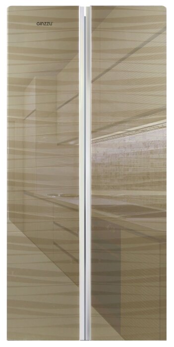 Холодильник Ginzzu NFK-452 Gold glass