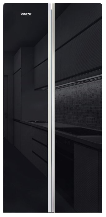 Холодильник Ginzzu NFK-452 Black glass